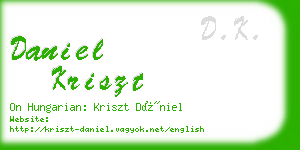 daniel kriszt business card